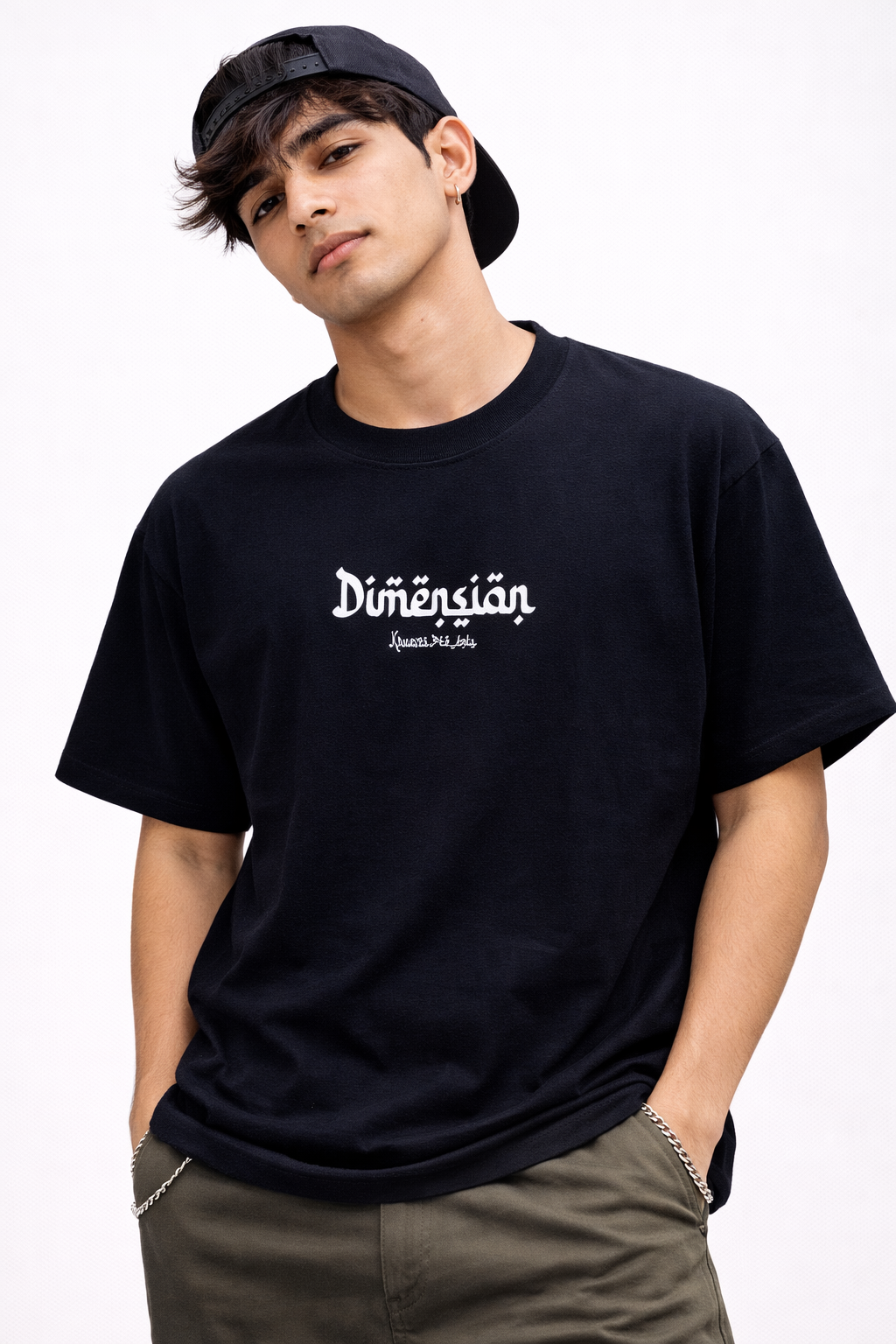 Dimension Oversized T-Shirt – Men's Summer Collection 2026 | Black Edition