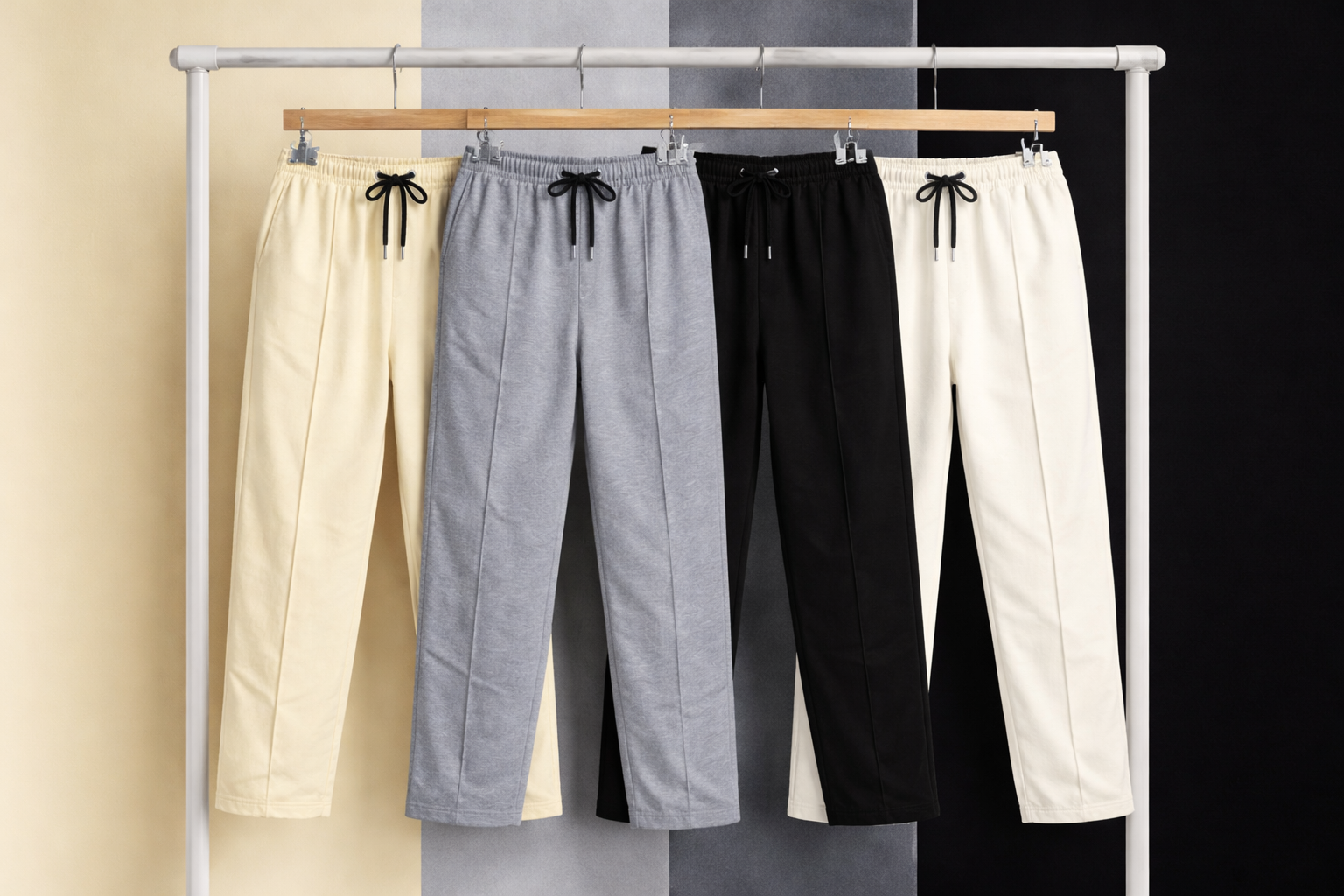 Men’s Lightweight Summer Blend Trousers – Relaxed Fit Drawstring Pants | Breathable Casual Everyday Wear