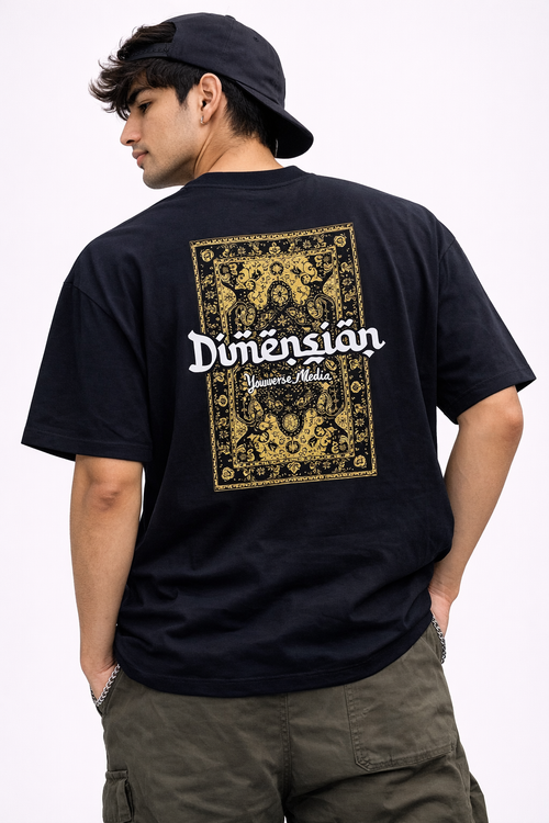 Dimension Oversized T-Shirt – Men's Summer Collection 2026 | Black Edition