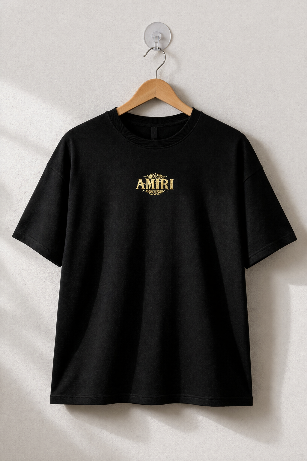 AMIRI Drop Shoulder Oversized T-Shirt – Unisex Summer Collection 2026 | Black Gold Edition
