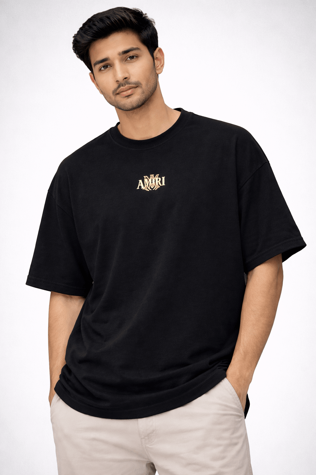 AMIRI Drop Shoulder Oversized T-Shirt | Black Gold - Zeenex