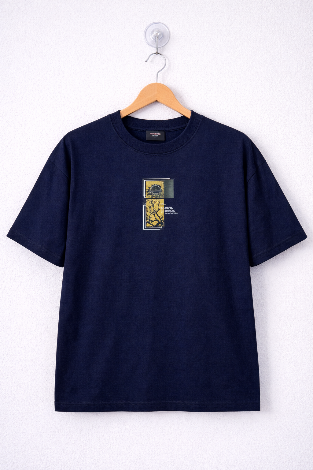 Graphic Oversized T-Shirt – Men's Summer Collection 2026 | Navy Blue Edition