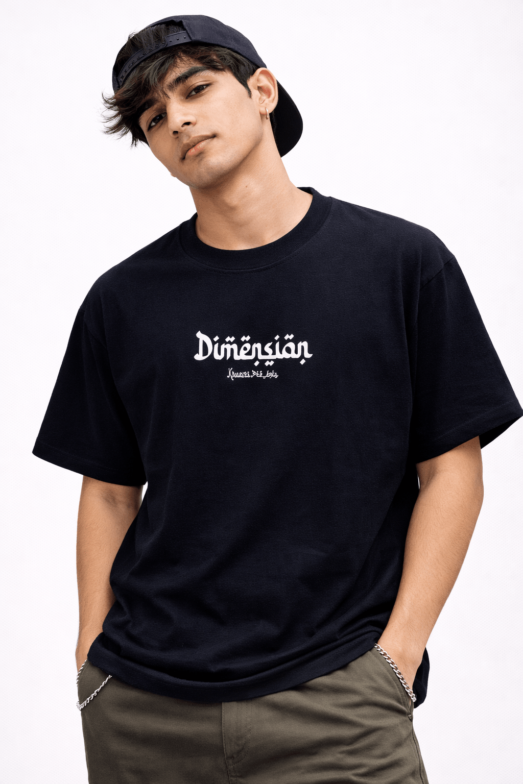 Dimension Oversized T-Shirt – Men's White Edition - Zeenex