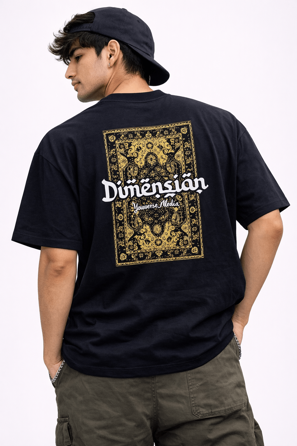 Dimension Oversized T-Shirt – Men's White Edition - Zeenex